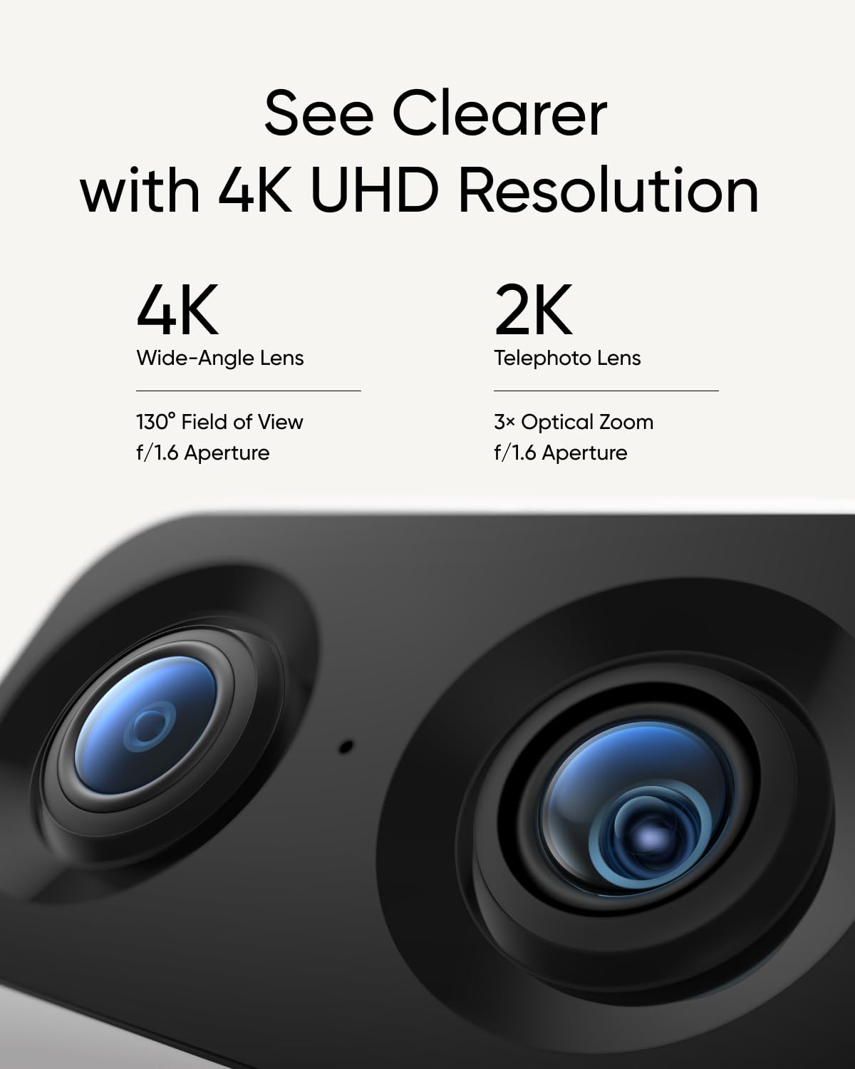 eufy Security Indoor Cam S350 - Dual 4K UHD Cameras with 8× Zoom & 360° PTZ | AI Human/Pet Detection | Wi-Fi 6 | Ideal for Baby Monitoring, Pet Watching & Home Security | Perfect for Nursery, Living Room & Office Surveillance (Renewed)