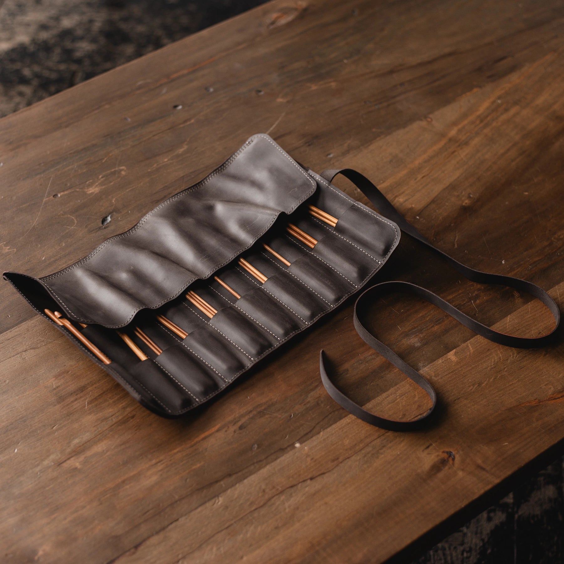Premium Knitting Needle Organizer Case - Durable Storage for Straight & Circular Needles - Perfect for Knitters, Crocheters & Crafters - Ideal for Travel, Home & Yarn Projects
