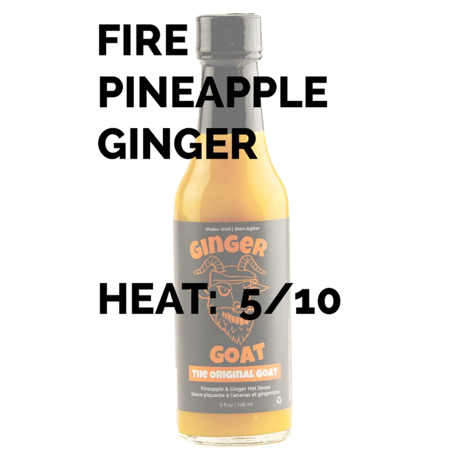 Ginger Goat Hot Sauce - The Original Spicy Goat Pepper Sauce for Tacos, Wings & BBQ | Perfect for Grilling, Cooking & Gifting