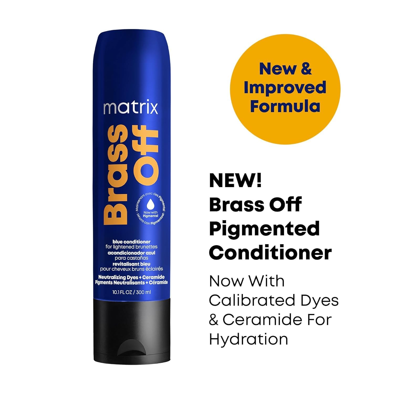 MATRIX Brass Off Blue Shampoo & Conditioner Set - Neutralizes Brassy Orange Tones for Color-Treated & Lightened Brunette Hair | Vegan, Sulfate-Free Salon Formula | Perfect for Blonde, Gray & Highlighted Hair Maintenance