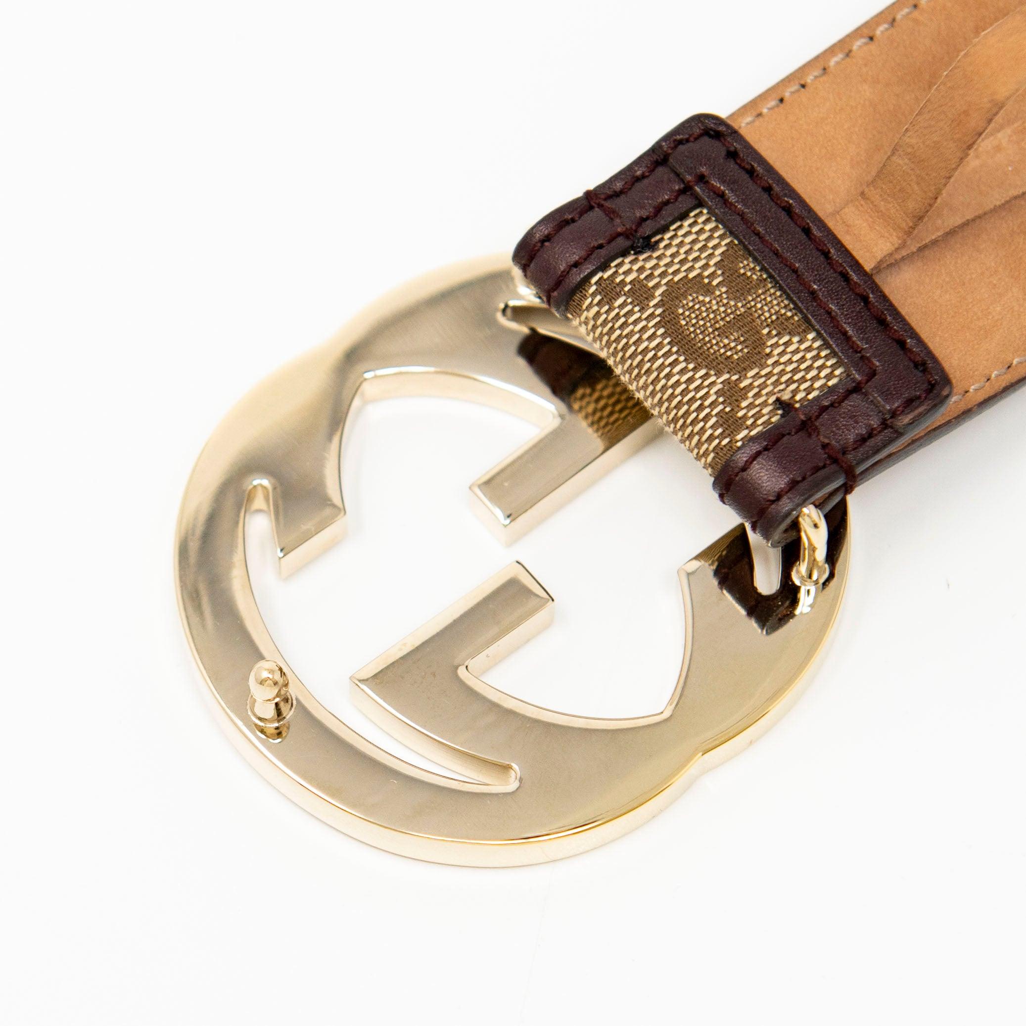 Authentic Gucci Brown Leather Belt for Men - 75 Size | Stylish & Durable Fashion Accessory for Casual & Formal Outfits