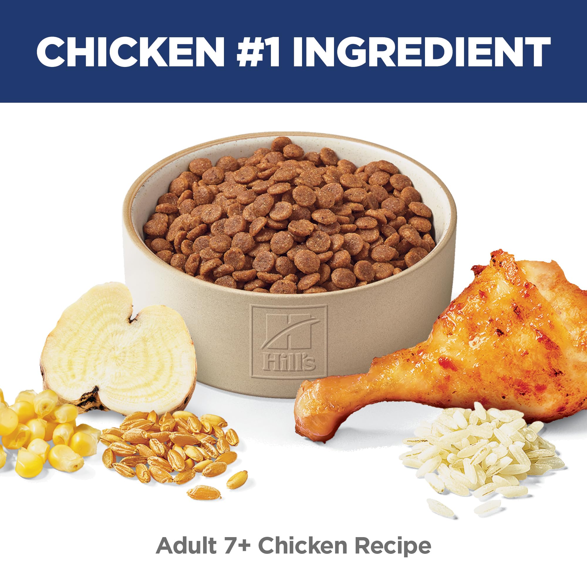 Hill's Science Diet Adult 7+ Senior Dry Cat Food - Premium Nutrition Chicken Recipe for Mature Cats (7 lb Bag) - Supports Joint Health & Vitality for Aging Felines