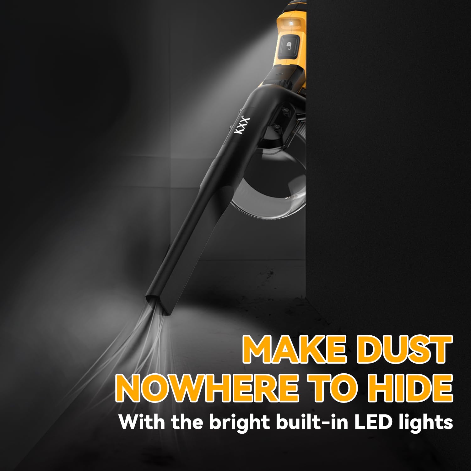 **20V Cordless Handheld Vacuum Cleaner for Dewalt Battery - 5-in-1 Portable Vacuum with 500W Motor & HEPA Filtration (46 CFM) - Ideal for Floors, Carpets, Cars, and Home Cleaning (Battery Not Included)**