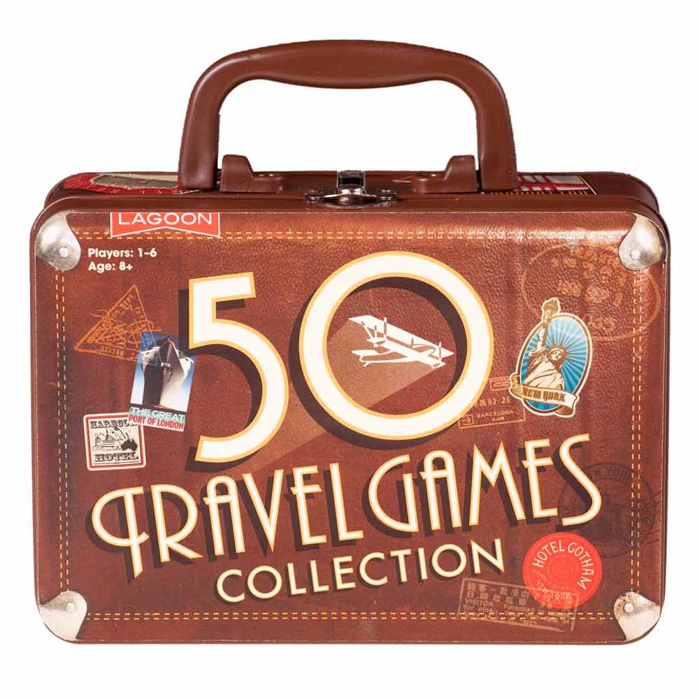 50 Fun Travel Games for Kids & Adults - Compact Card Games for Road Trips, Airplanes & Family Vacations | Lagoon