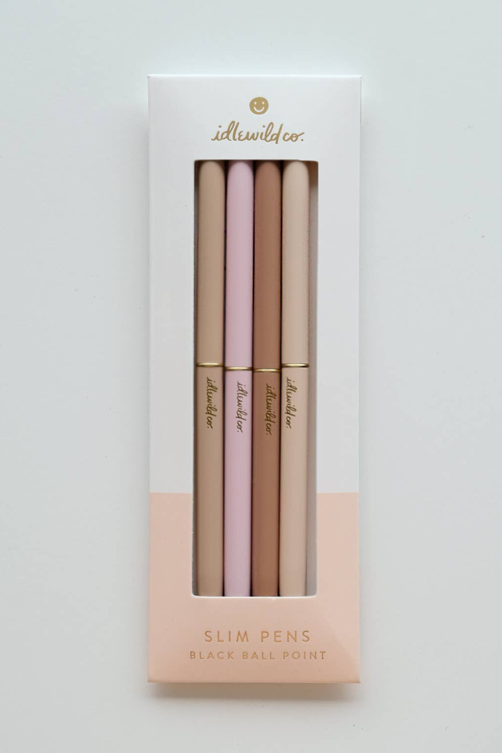 Spectrum Nude Blush Slim Pens Set - 12 Pack Fine Point Retractable Ballpoint Pens for Office, School & Note Taking - Elegant Pastel Writing Pens for Journaling, Planner & Gift Giving