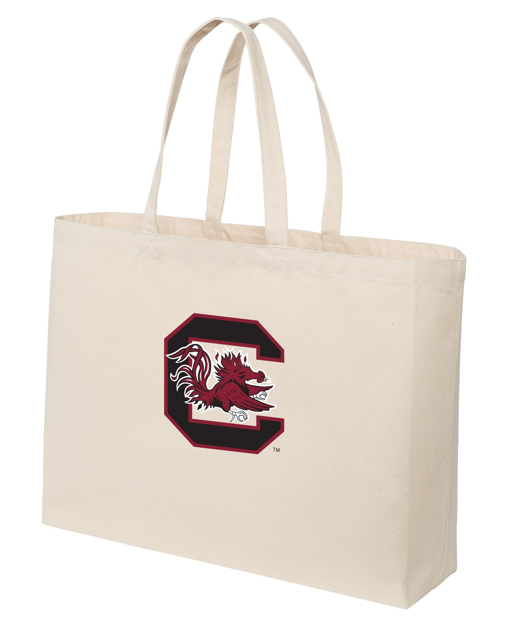 JUMBO University of South Carolina Tote Bag - Large Canvas Gamecocks Shopping Bag for College, Beach & Groceries | USC Gamecocks Fan Gear & School Spirit Accessories