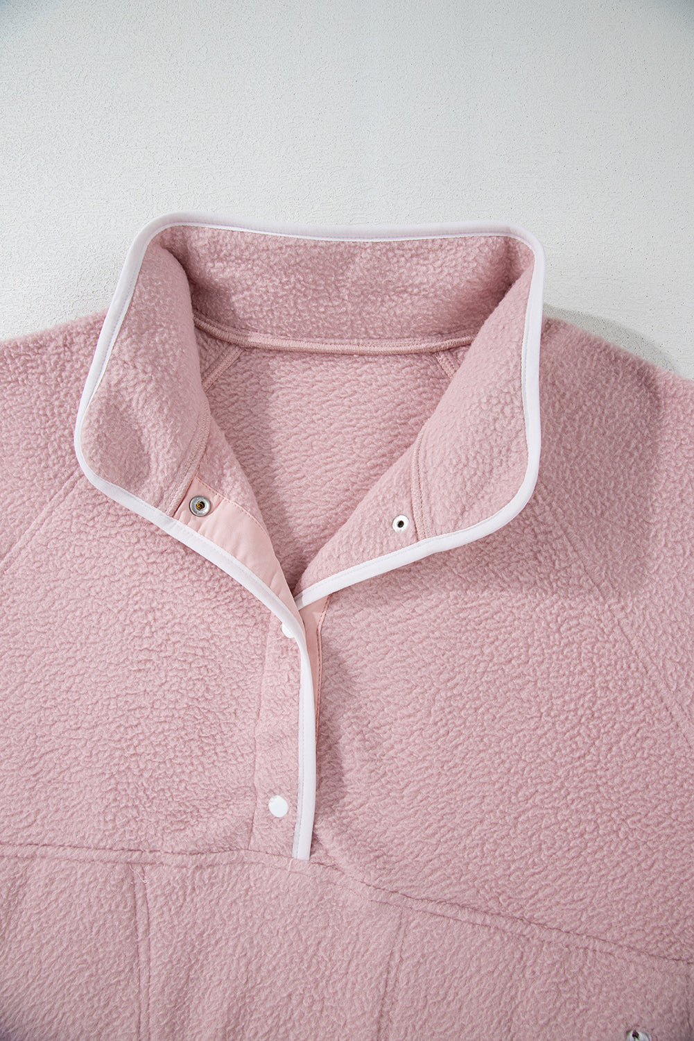 Half Snap Long Sleeve Sweatshirt with Side Slit Pockets - Comfortable Pullover for Women & Men - Perfect for Casual Wear, Workout & Street Fashion