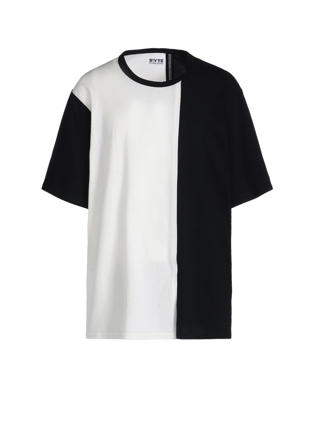 Color Switched Asymmetrical Design T-Shirt for Men & Women | Trendy Casual Wear for Street Style & Everyday Outfits