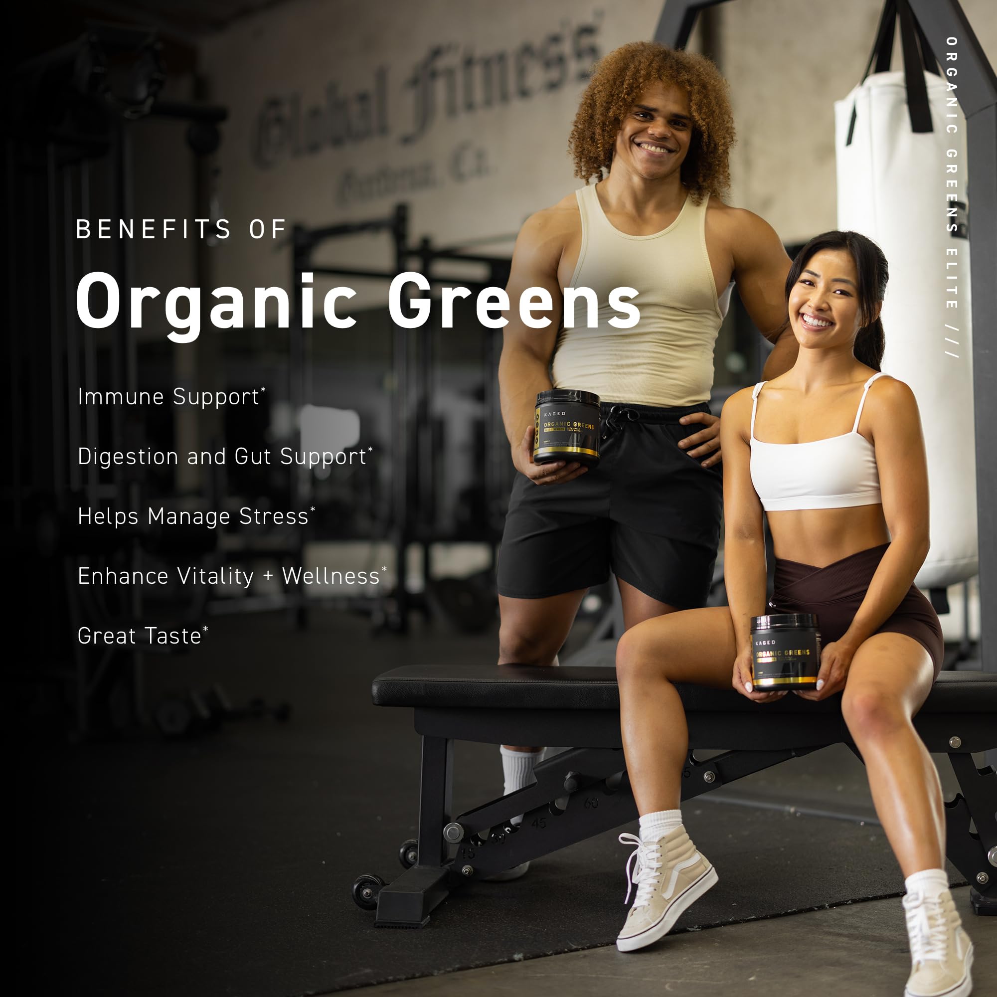 Kaged Organic Greens Elite Superfood Powder with Apple Cider Vinegar, Adaptogens, Prebiotics, Vitamins & Minerals - Berry Flavor, 30 Servings for Daily Energy & Gut Health | Perfect for Smoothies, Shakes & Wellness Routines