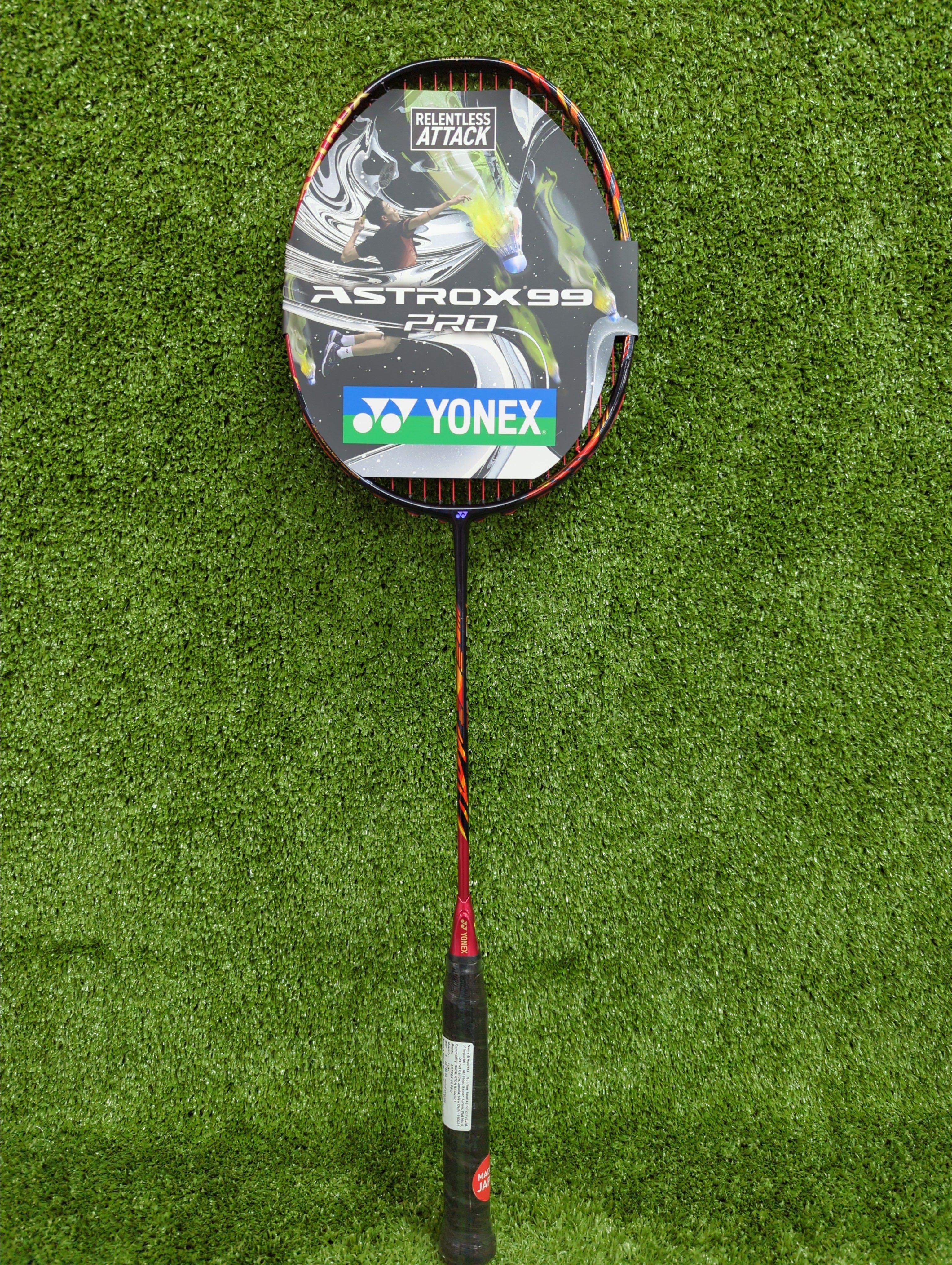 Yonex Astrox 99 Pro Cherry Sunburst Badminton Racket - Professional Prestrung Racquet Made in Japan for Tournament & Training Use