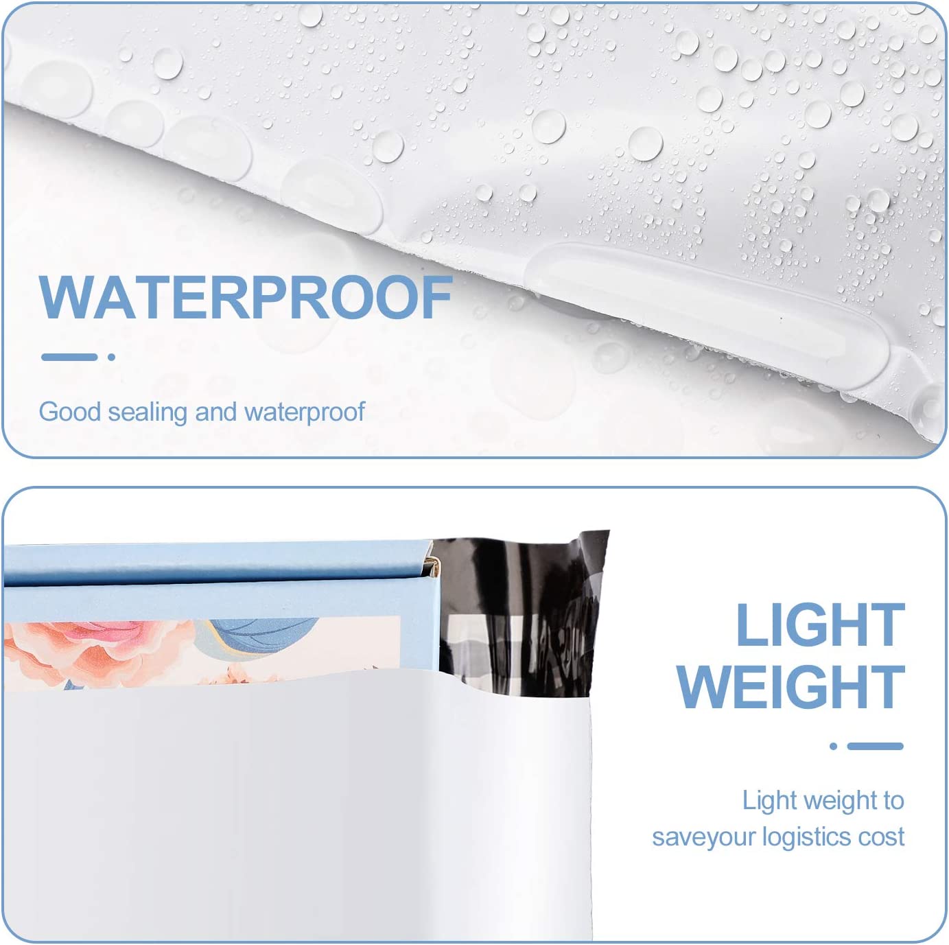 12x15.5 Inch Poly Mailers - Waterproof Shipping Envelopes for Ecommerce, Mailing Bags with Self-Sealing Adhesive - Perfect for Shipping Clothes, Books, Jewelry & Small Packages (Pack of 100)