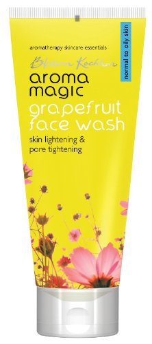 Aroma Magic Charcoal Face Wash & Grapefruit Face Wash - 100ml Each | Deep Cleansing & Brightening for Oily & Dull Skin | Daily Skincare Routine