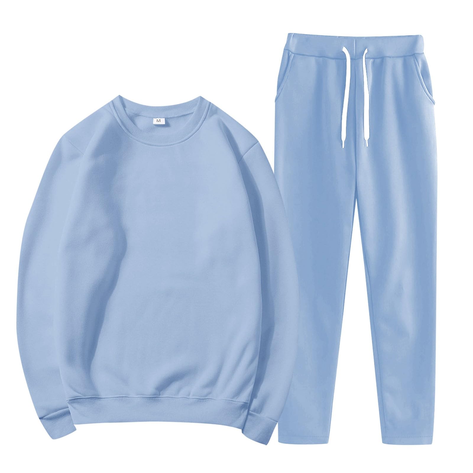 Women's 2-Piece Sweatsuit Set - Long Sleeve Lounge Top & Jogger Pants | Comfortable Matching Outfit for Home, Gym, Yoga & Casual Wear