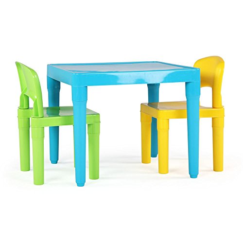 Aqua Table & Green/Yellow Chairs