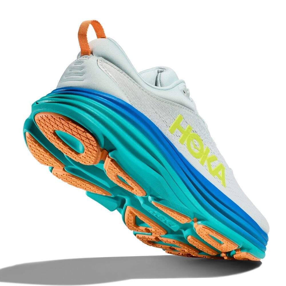 Hoka Men's Bondi 8 Running Shoes - Wide Width for Maximum Comfort | Best for Long Distance Running, Jogging & Daily Walking