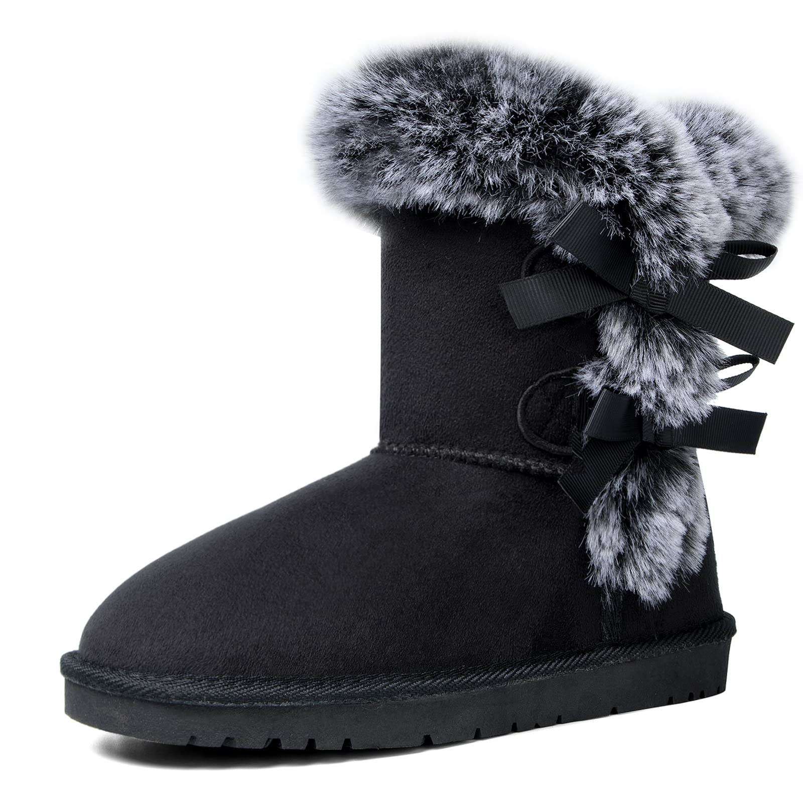 WFL Women's Classic Mid-Calf Snow Boots with Fur Lining - Waterproof Winter Boots for Women - Warm & Stylish Snow Shoes for Hiking, Snowy Days & Outdoor Activities