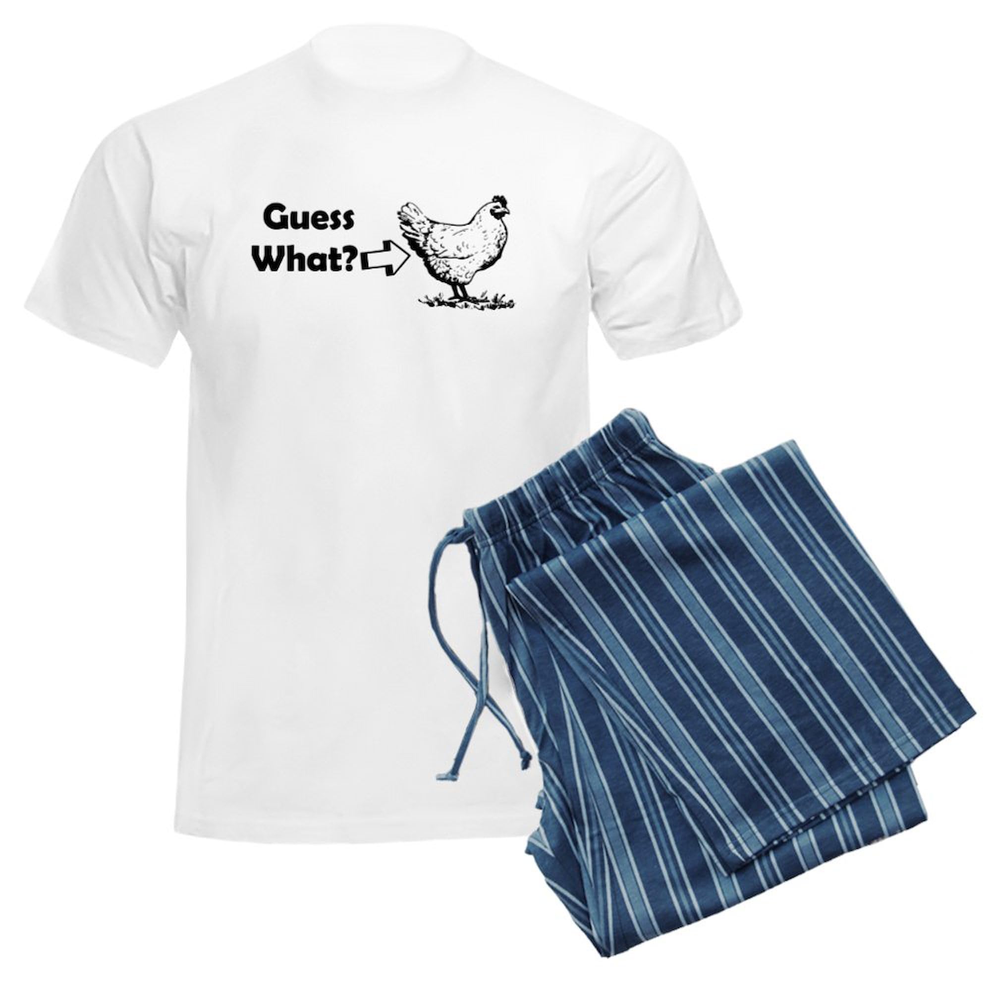 Guess What Chicken Butt Pajamas for Men - Funny Novelty Sleepwear Set | Soft & Comfortable Cotton PJs for Lounge & Sleep | Perfect Gift for Birthday & Christmas