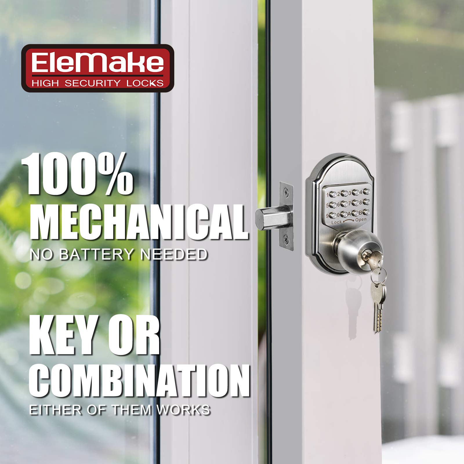 Smart Keyless Entry Door Lock with Keypad - Secure Digital Deadbolt Lock for Exterior Doors | Stainless Steel 304 Mechanical Lock | Easy DIY Installation | Perfect for Homes, Apartments & Vacation Rentals