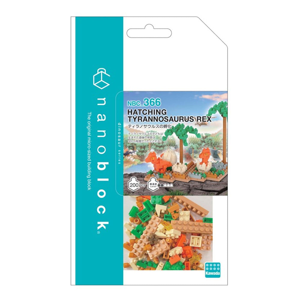 Nanoblock NBC 366 Hatching Tyrannosaurus Rex Dinosaur Building Blocks - STEM Educational Toy for Kids & Adults, Perfect for Home Decor, Office Display, and Dinosaur Lovers Collection
