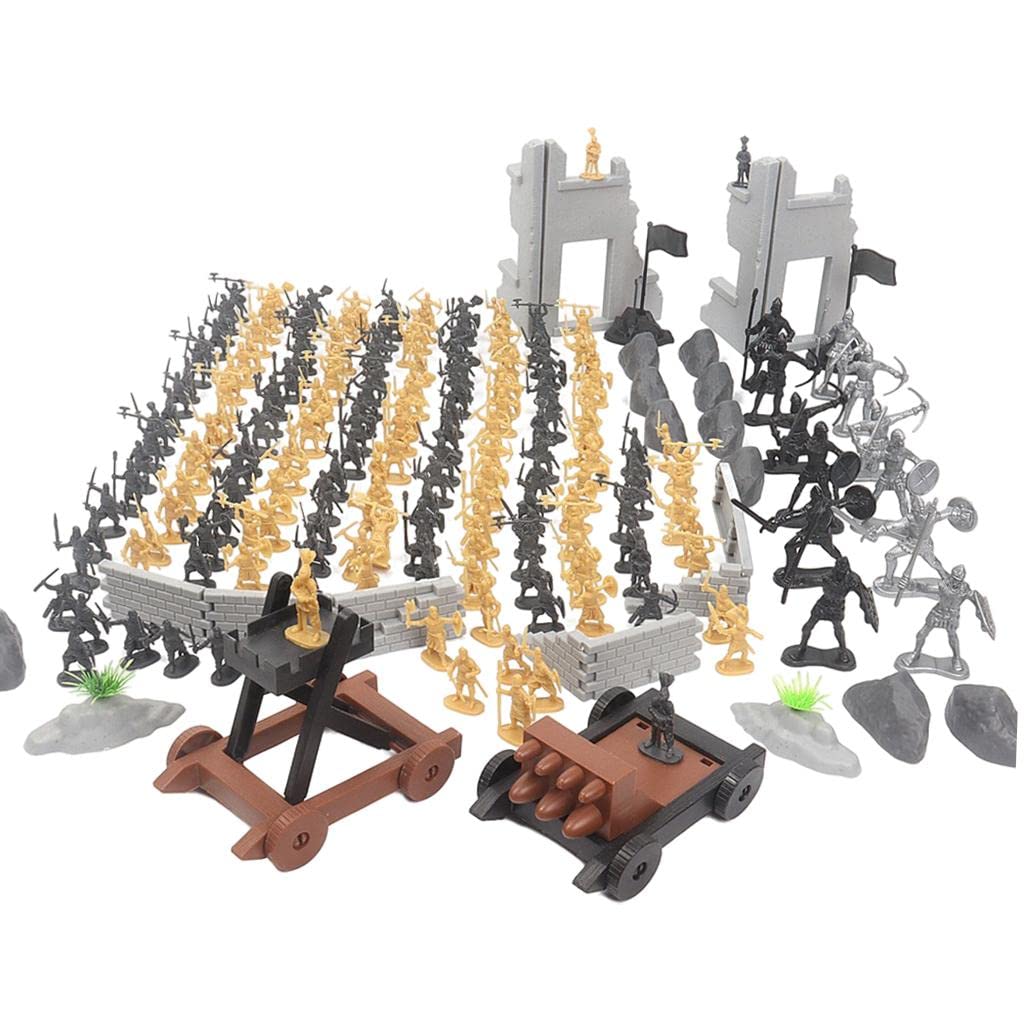 Simhoa Plastic Toy Vehicles & Action Figure Soldiers - Military Playset for Kids, Collectible Decor for Home & Office Display