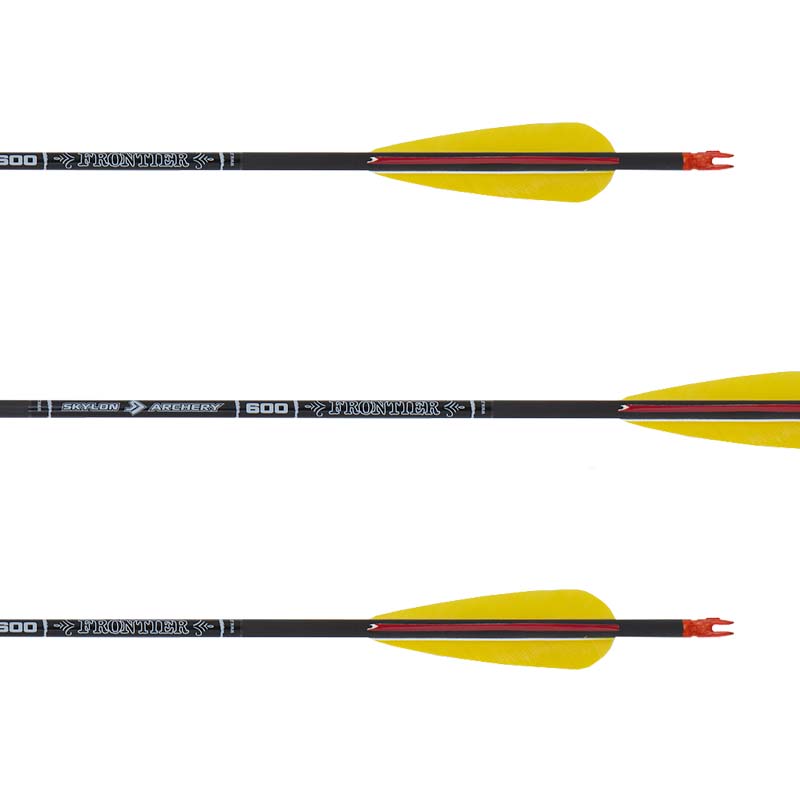 Skylon Frontier Arrow - Factory Fletched with Feathers for Hunting, Target Practice & Outdoor Sports | High-Performance Archery Equipment