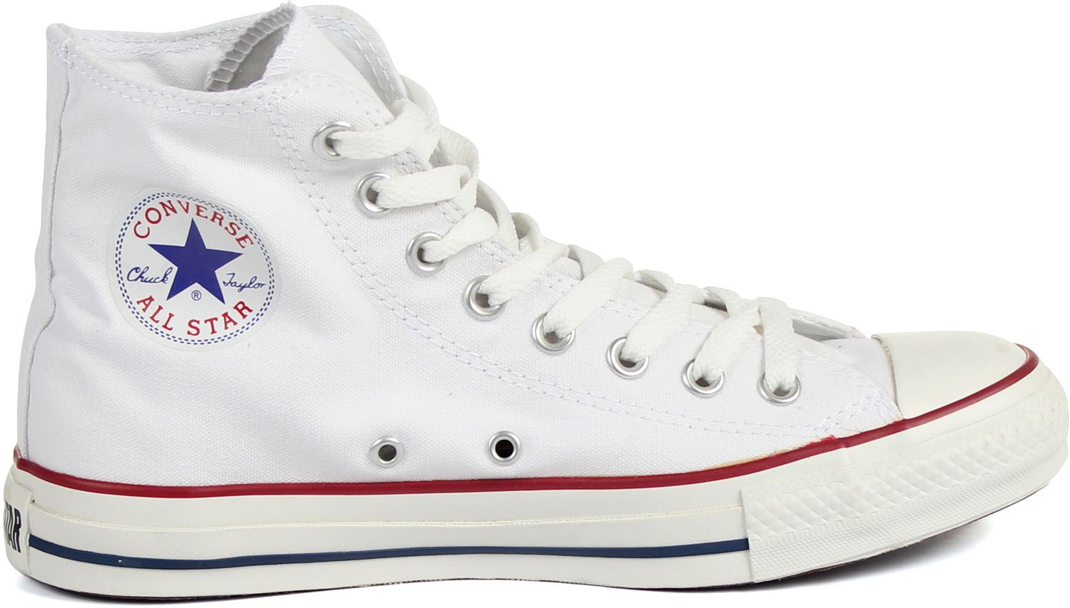 Converse Chuck Taylor All Star High Top Sneakers - White Optical - Women's Size 7 - Classic Canvas Shoes for Casual Wear, Street Style & Everyday Fashion