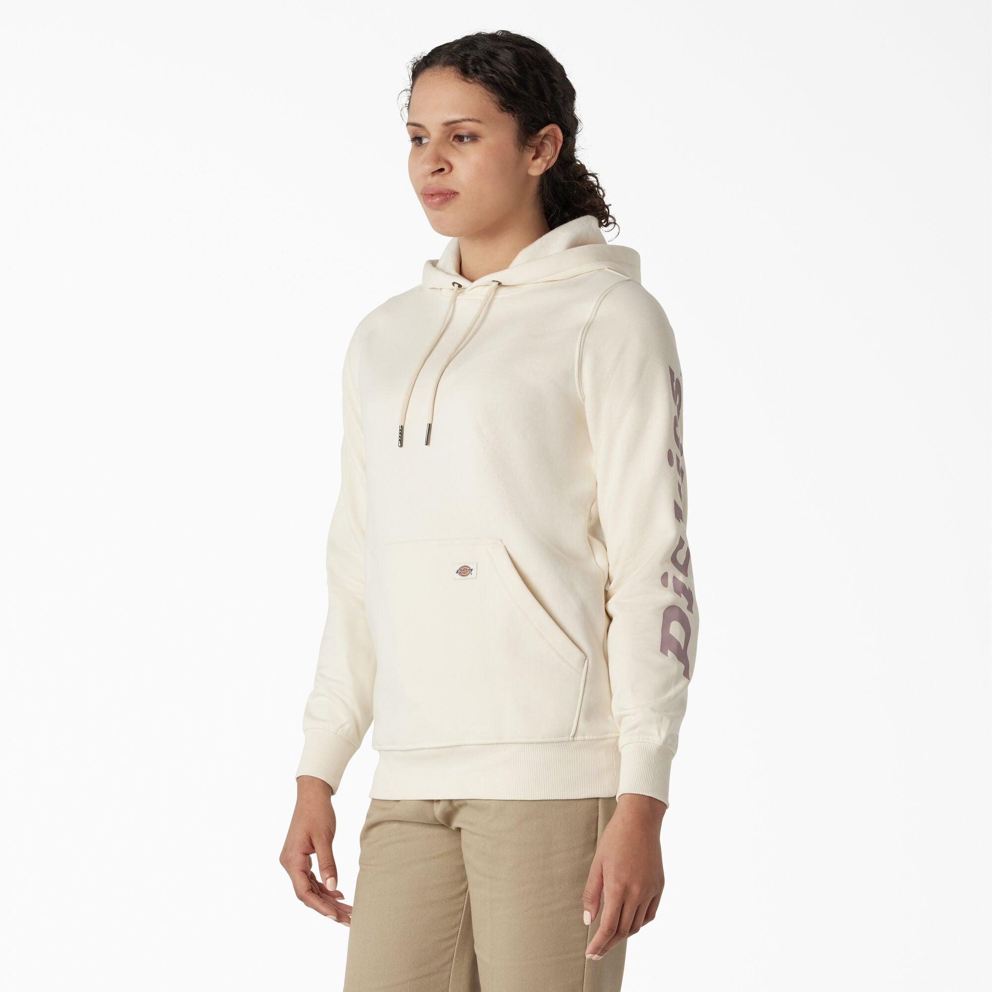 Women's Water Repellent Hoodie with Sleeve Logo - Antique White | Outdoor Activities, Casual Wear & Street Style Fashion