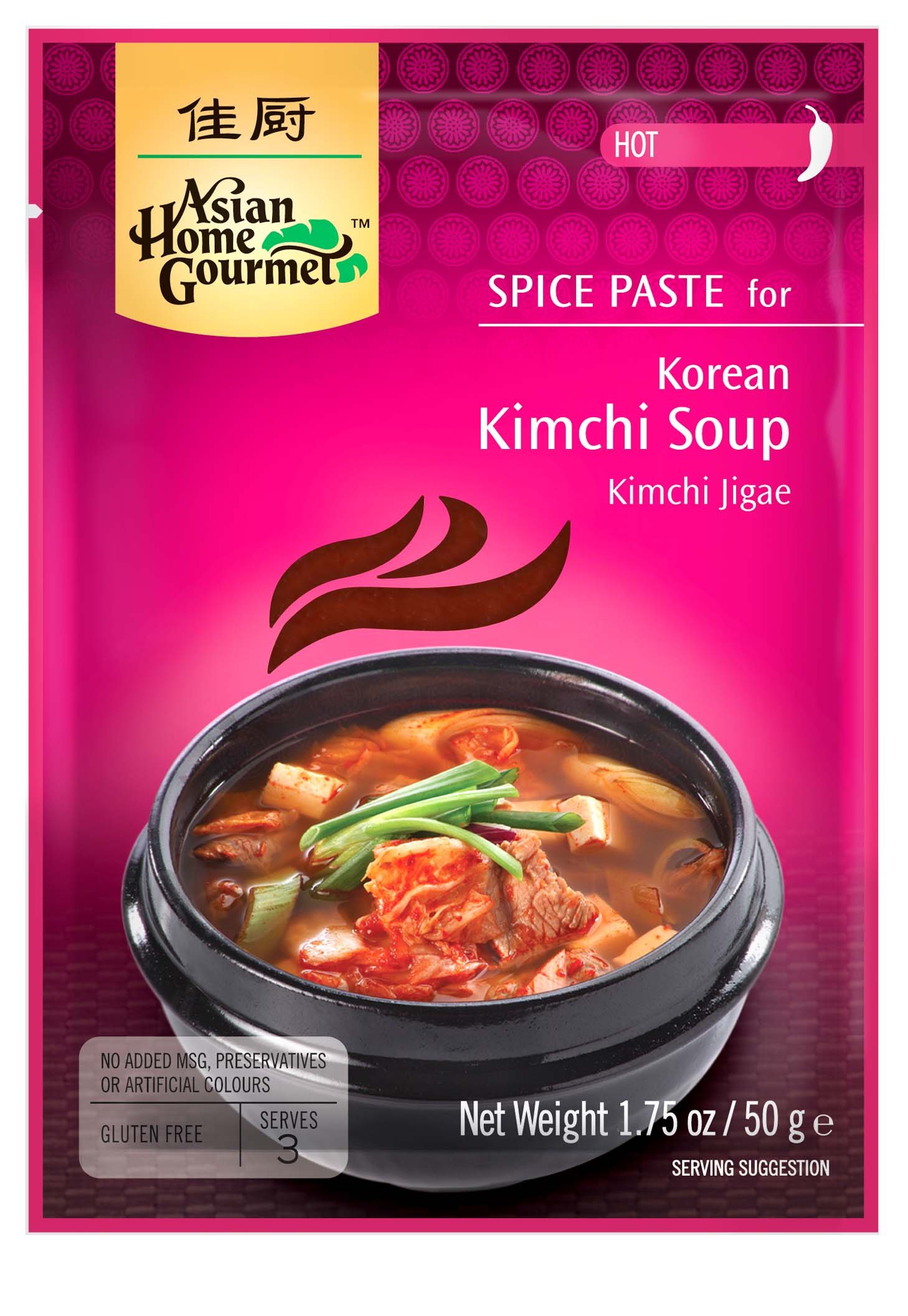 Premium Korean Kimchi Soup Mix - Authentic Asian Flavor, 1.75-Oz Boxes (Pack of 12) - Perfect for Quick Meals, Hot Pots & Korean Cuisine at Home