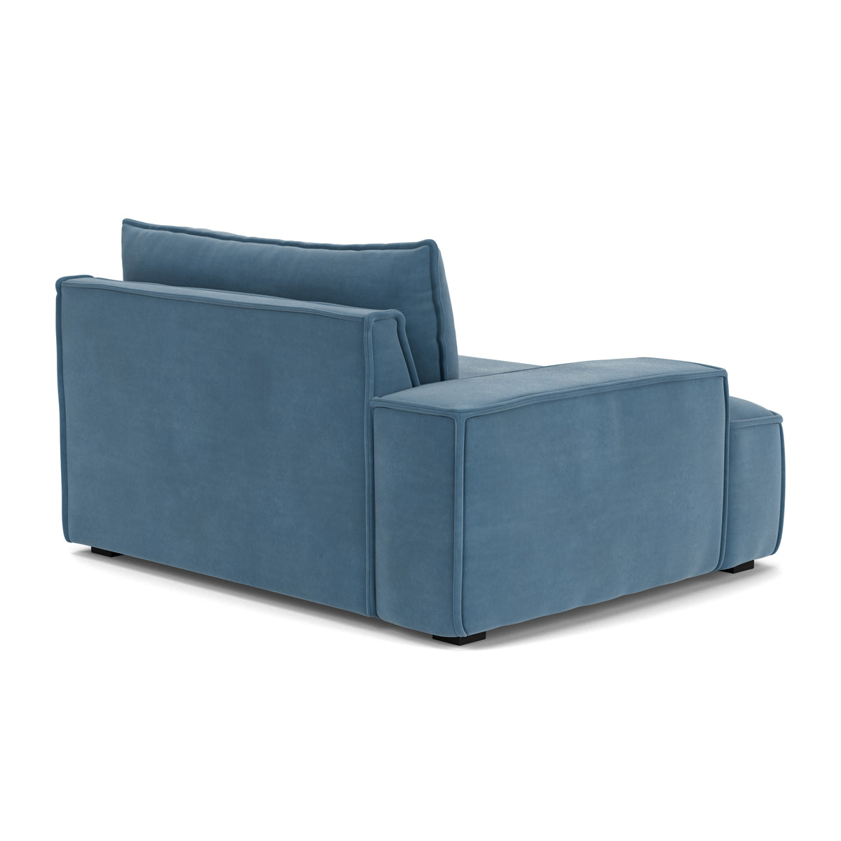 Daphne Velvet Left Arm Modular Sofa - 1 Seater Modern Living Room Furniture for Small Spaces, Apartments & Cozy Home Decor