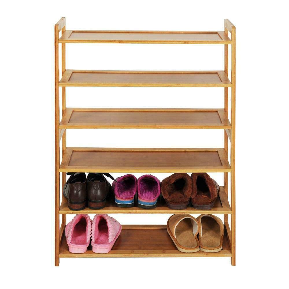 6 Tier Shoe Rack Organizer - Space Saving Shoe Storage Shelf for Entryway, Closet & Bedroom - Durable Shoe Organizer for Men, Women & Kids Shoes - Perfect for Small Spaces & Home Organization