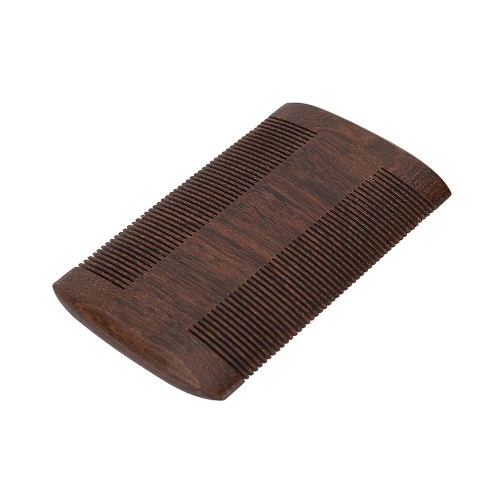 Premium Sandalwood Beard Comb for Men - Double Sided Fine & Wide Teeth Mustache Comb for Grooming, Styling & Trimming - Perfect for Home, Travel & Barbershop Use