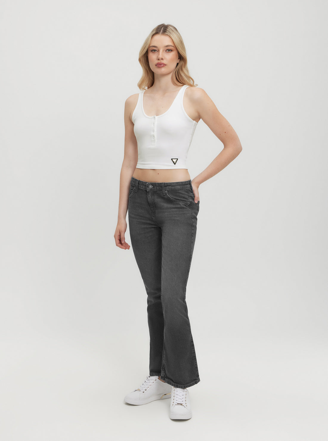 Guess Jeans Grey G09 Bootcut Pants for Women - Classic Denim Jeans with Flared Leg | Perfect for Casual Wear, Office & Night Out