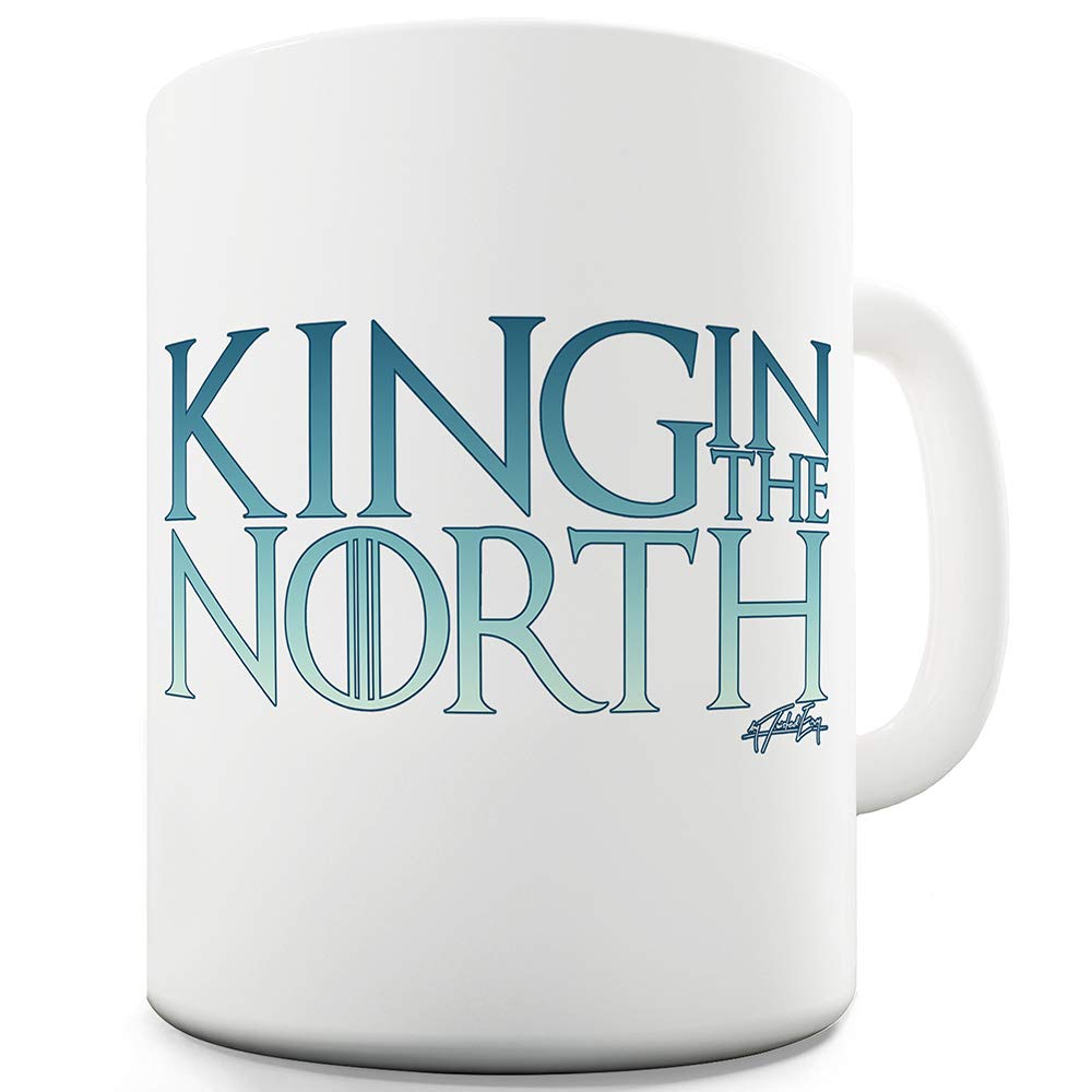 Funny Coffee Mugs For Men - King In The North Novelty Ceramic Mug By Twisted Envy - 15 Oz Large Capacity - Perfect For Office, Home & Gifts