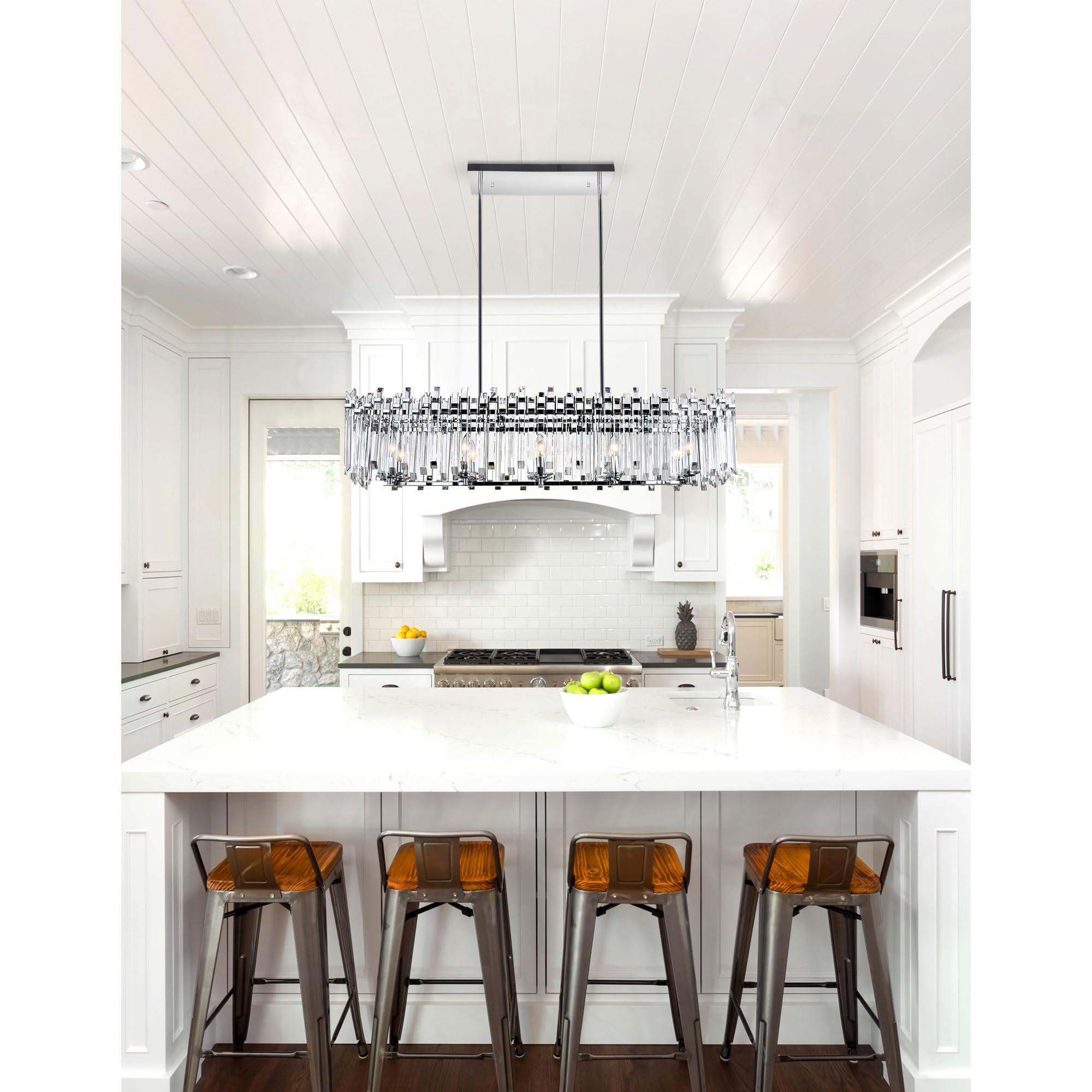 CWI Lighting Henrietta 10-Light Chrome Chandelier - Elegant Dining Room Lighting Fixture for Home Decor & Interior Design