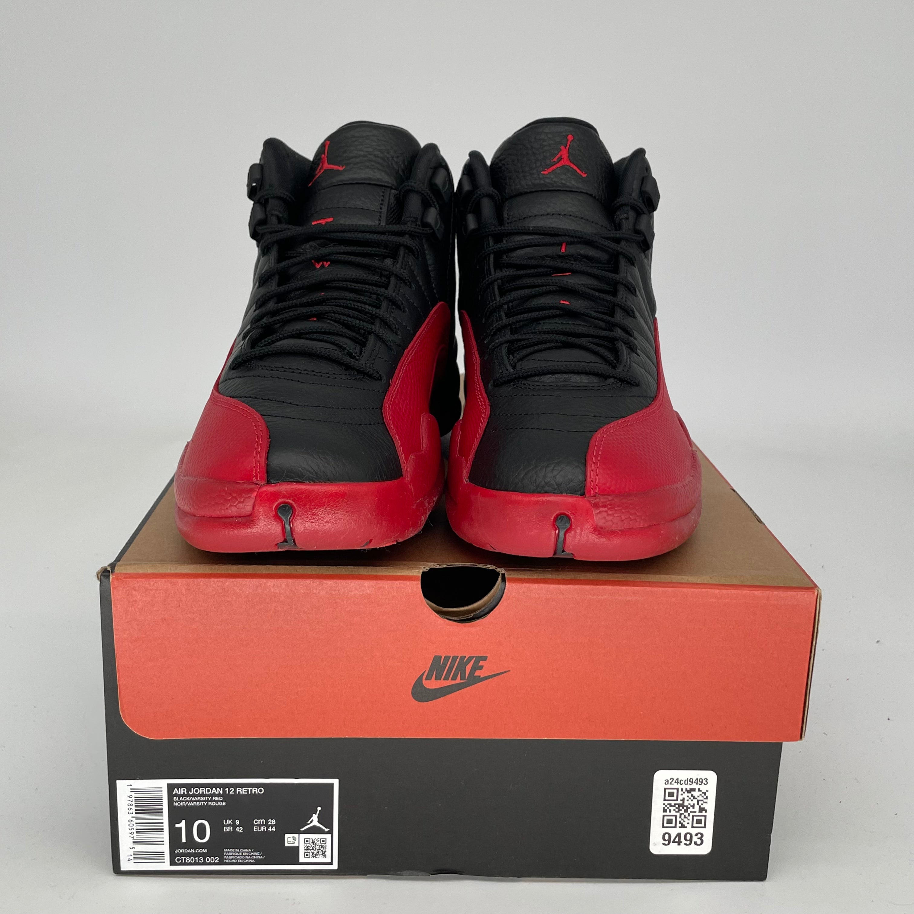 AIR JORDAN 12 FLU GAME Basketball Shoes Men's Size 10 - Black/Red CT8013-002 | Retro Sneakers for Basketball, Streetwear & Casual Outfits