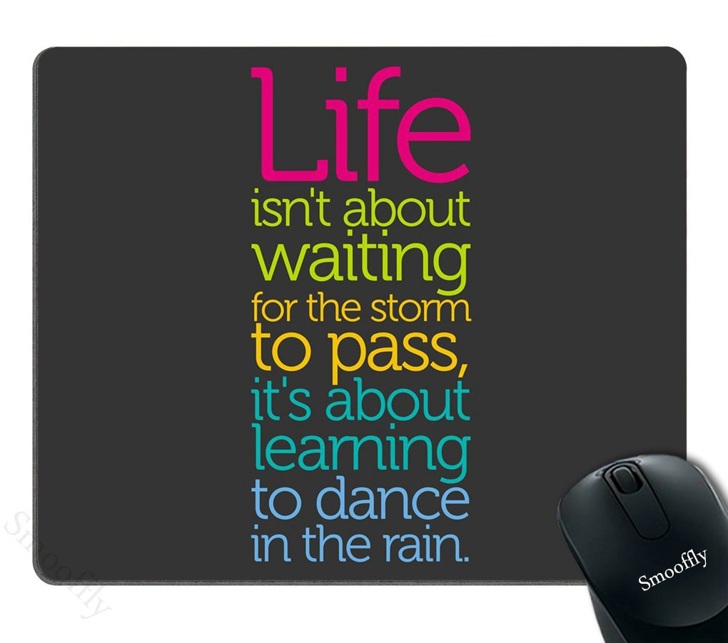 Custom Smooffly Gaming Mouse Pad with Inspirational Life Quotes - 9.5 x 7.9 Inches (240x200x3mm) - Perfect for PC, Laptop & Office Workstations