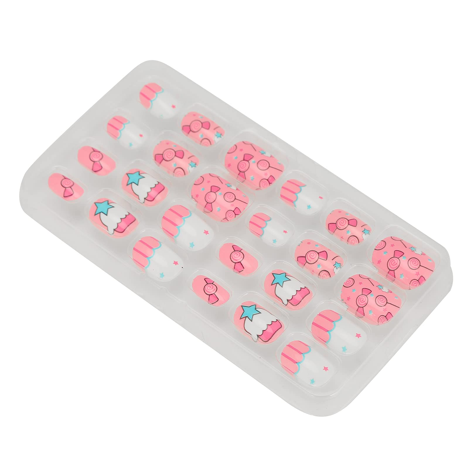 Girls Glue On Nails - Beautiful Shiny Press On Fake Nails for Kids & Teens | Perfect for Home, Nail Salon & Professional Nail Technicians | Great for Parties, School Events & Special Occasions