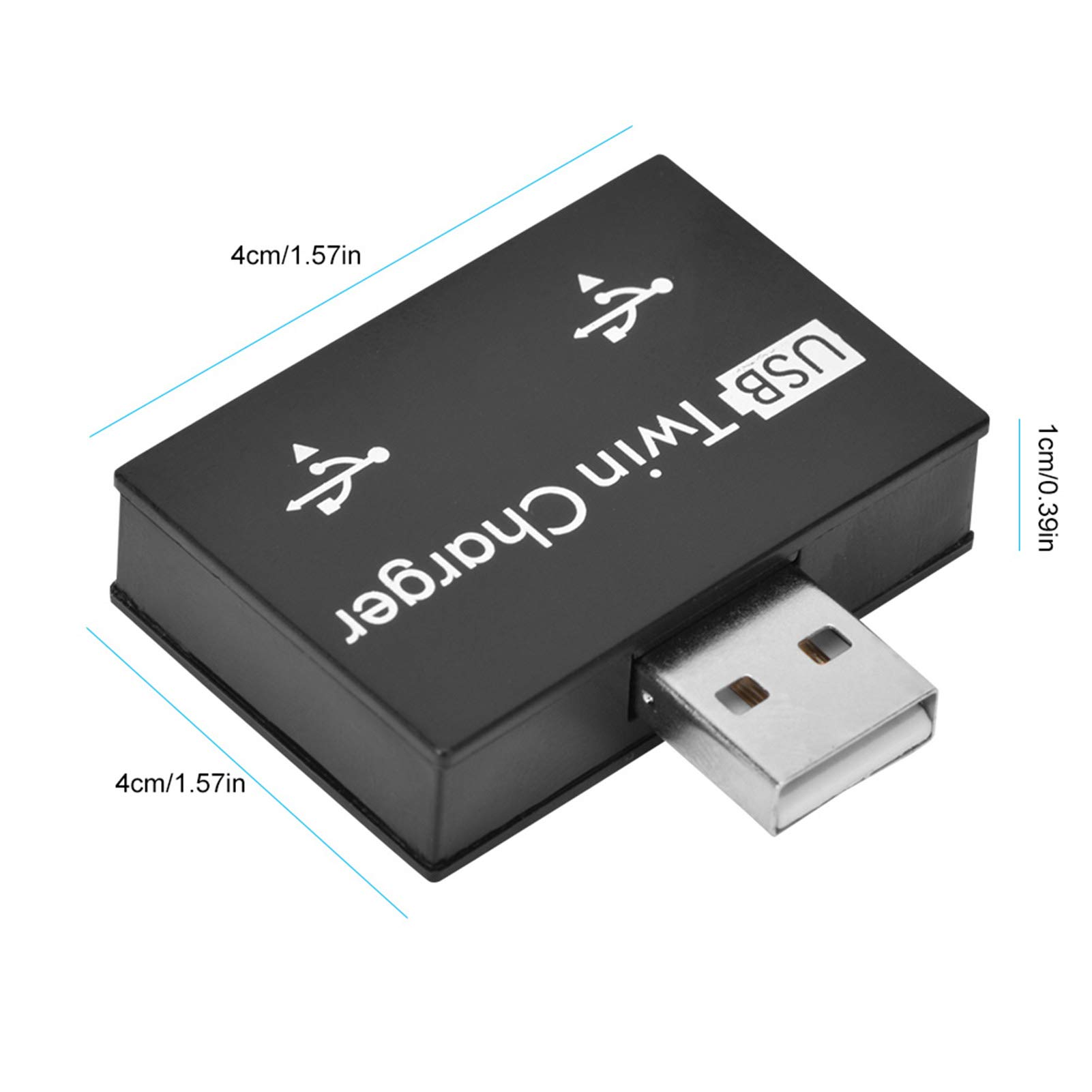 2-Port USB Hub, Portable USB Male to Dual Female Adapter - Expand USB Ports for Laptop, PC, Phone, Tablet | Ideal for Home, Office & Travel Use