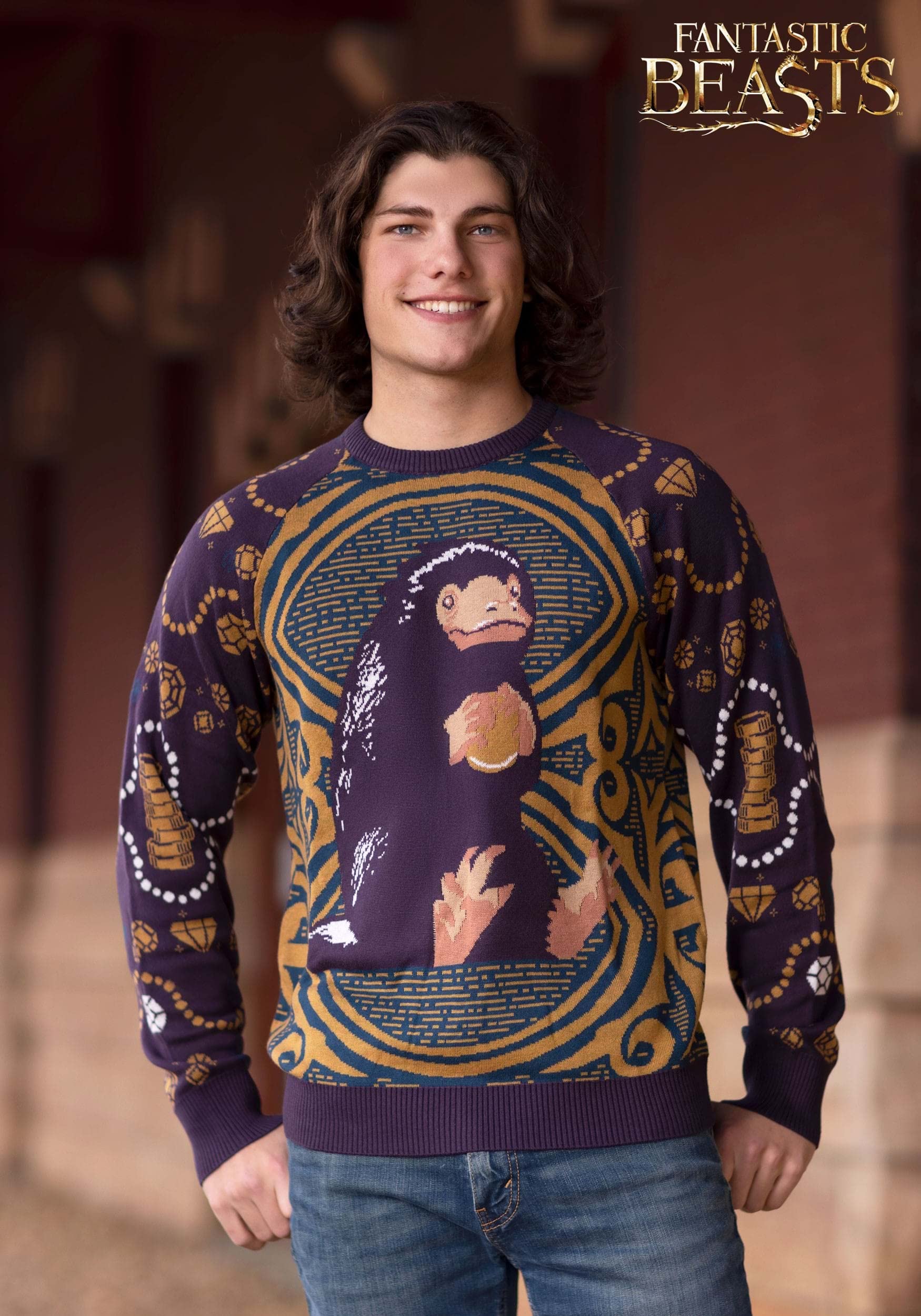 Fantastic Beasts Niffler Sweater for Adults - Cozy Harry Potter Inspired Pullover for Movie Fans & Casual Wear