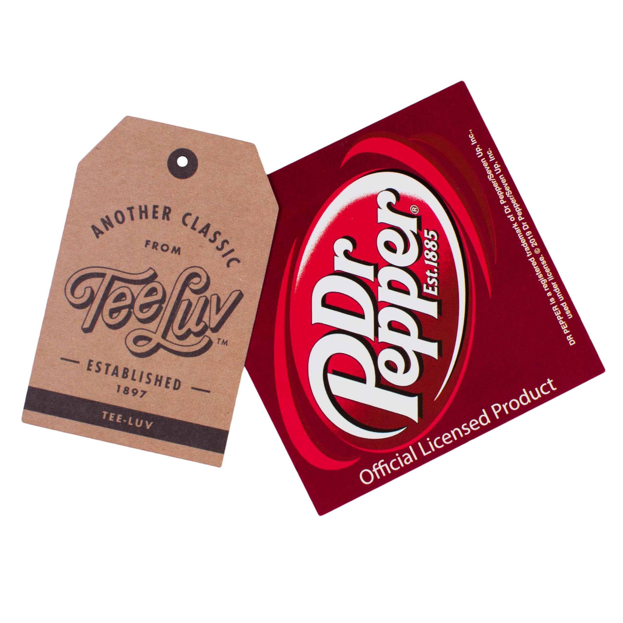 Tee Luv Men's Dr Pepper Soda Graphic T-Shirt | Japanese Inspired Soft Cotton Tee | Casual Wear & Anime Convention Outfit