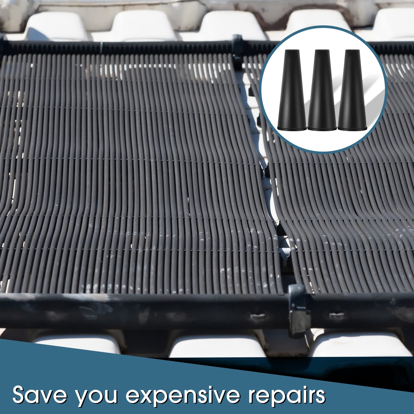 60 Pcs Solar Pool Heater Repair Plugs Kit - 0.325