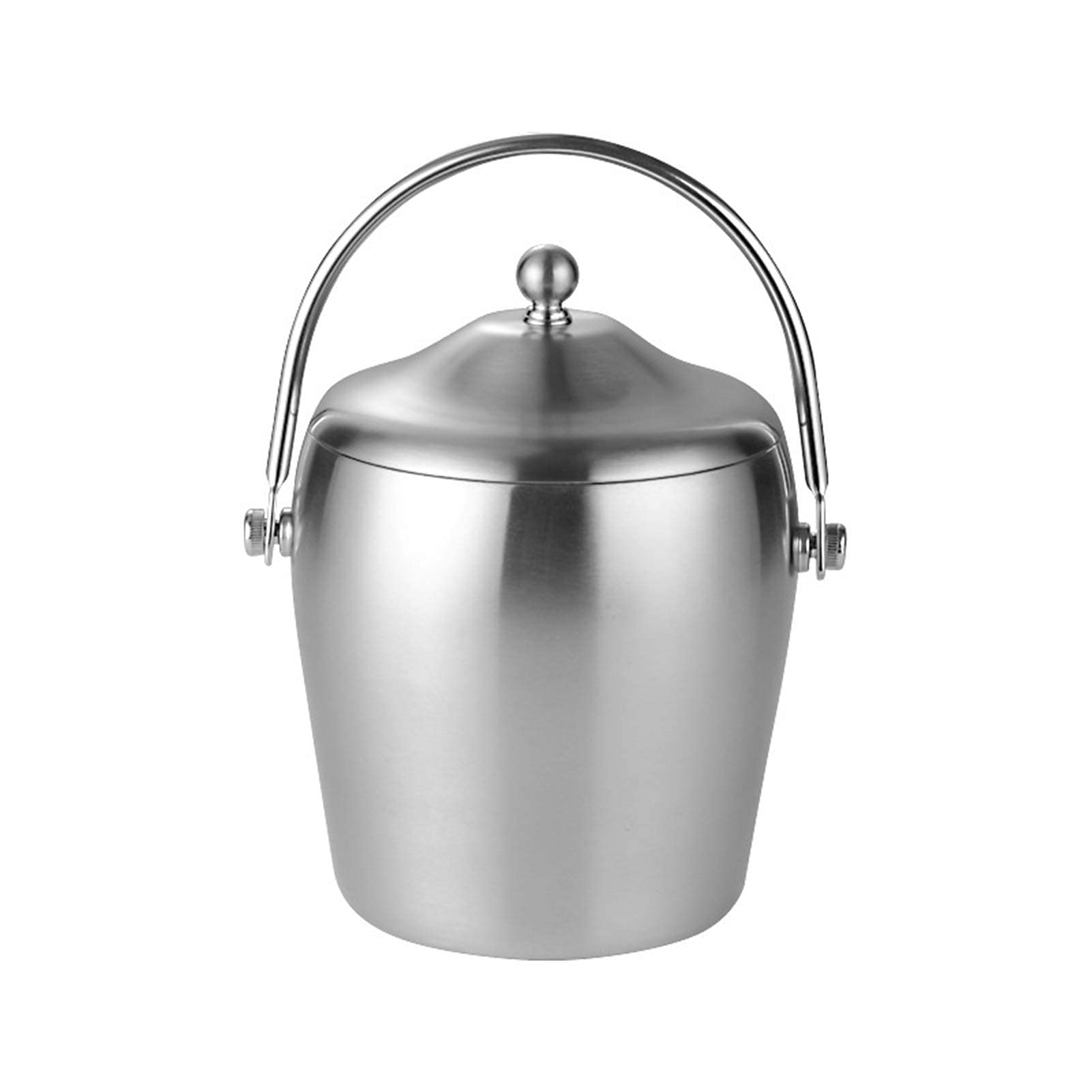 Premium 2L Stainless Steel Ice Bucket with Ice Tongs - Thickened Wine & Champagne Cooler for Hotel, Bar, KTV, Kitchen, Party - Perfect for Cocktail Making, Wine Chilling & Beverage Serving