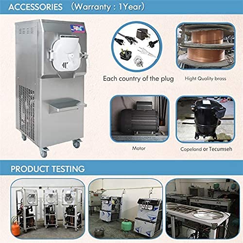 Kolice Commercial ETL Certified Gelato & Hard Serve Ice Cream Machine - 9-11 Gal/Hour Output, Italian Water Ice Maker with Stainless Steel Hinge (Perfect for Ice Cream Shops, Restaurants & Catering Events)