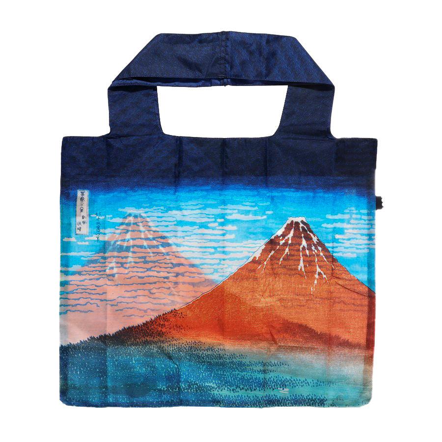 LOQI Museum Collection Hokusai The Great Wave Off Kanagawa Tote Bag - Lightweight, Water-Resistant, Eco-Friendly Reusable Shopping Bag for Groceries, Beach, Travel & Daily Use