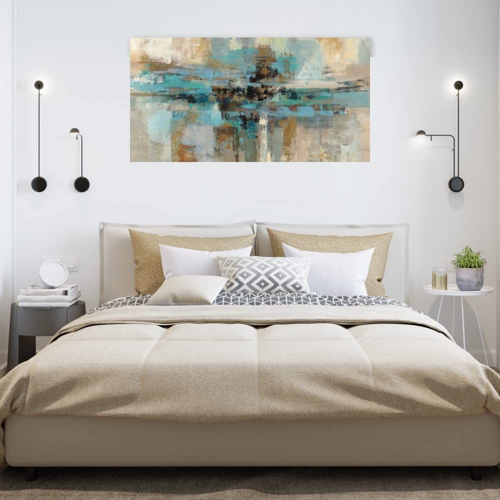 Morning Fjord Fine Art Canvas Wall Decor by Silvia Vassileva - 40x21 Inch Ready to Hang Painting for Living Room, Bedroom, Office - Nature Landscape Artwork for Home & Commercial Spaces