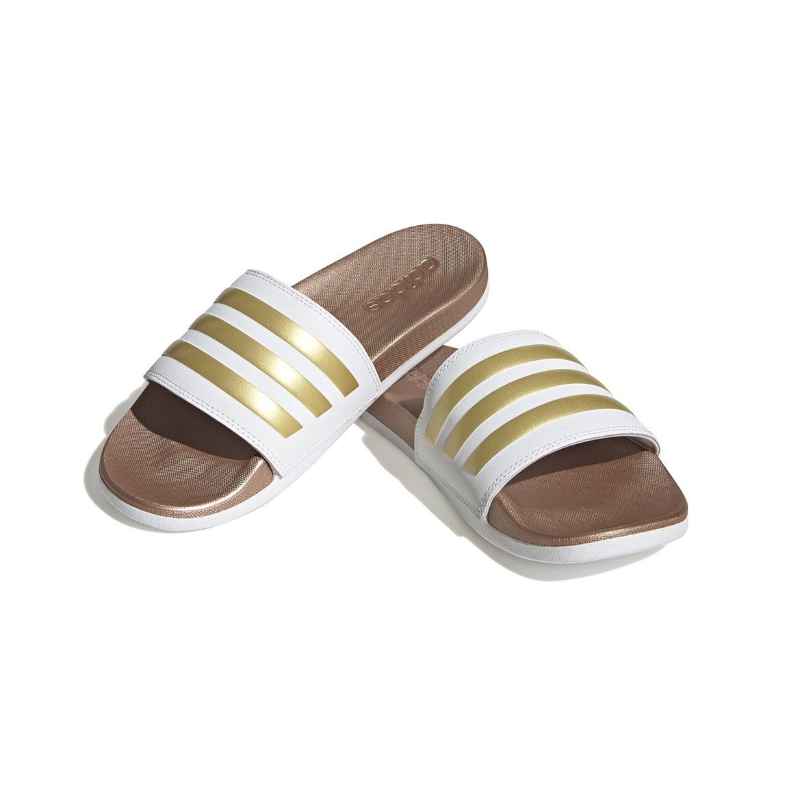 Adidas Adilette Comfort Slides for Women - Lightweight & Cushioned Sandals for Pool, Beach, Gym & Lounge