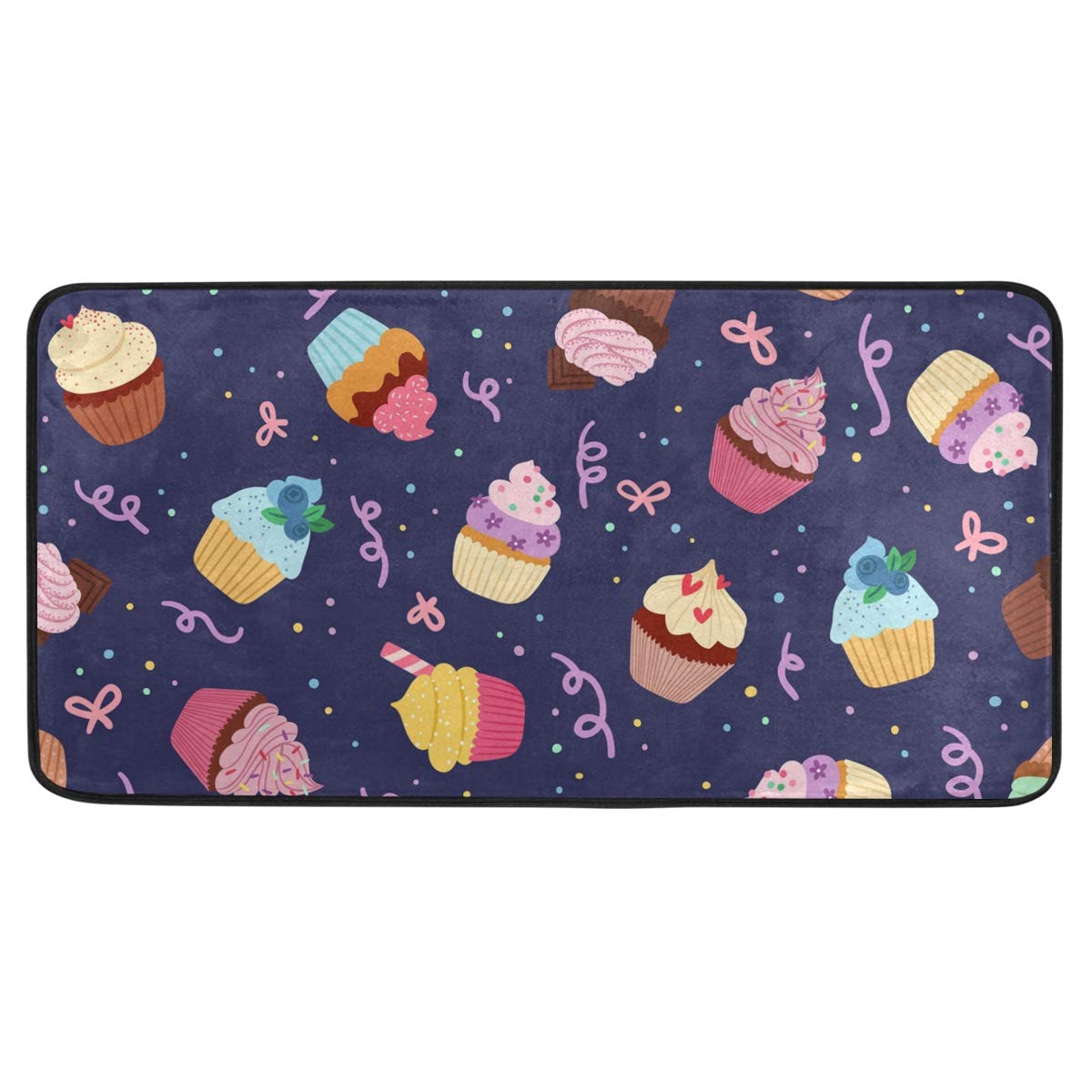 Susiyo Anti-Fatigue Kitchen Mat - Non-Slip Cupcake Design Floor Rug, Oil & Stain Resistant, Easy Clean for Indoor/Outdoor Use - Perfect for Kitchens, Bathrooms & Entryways