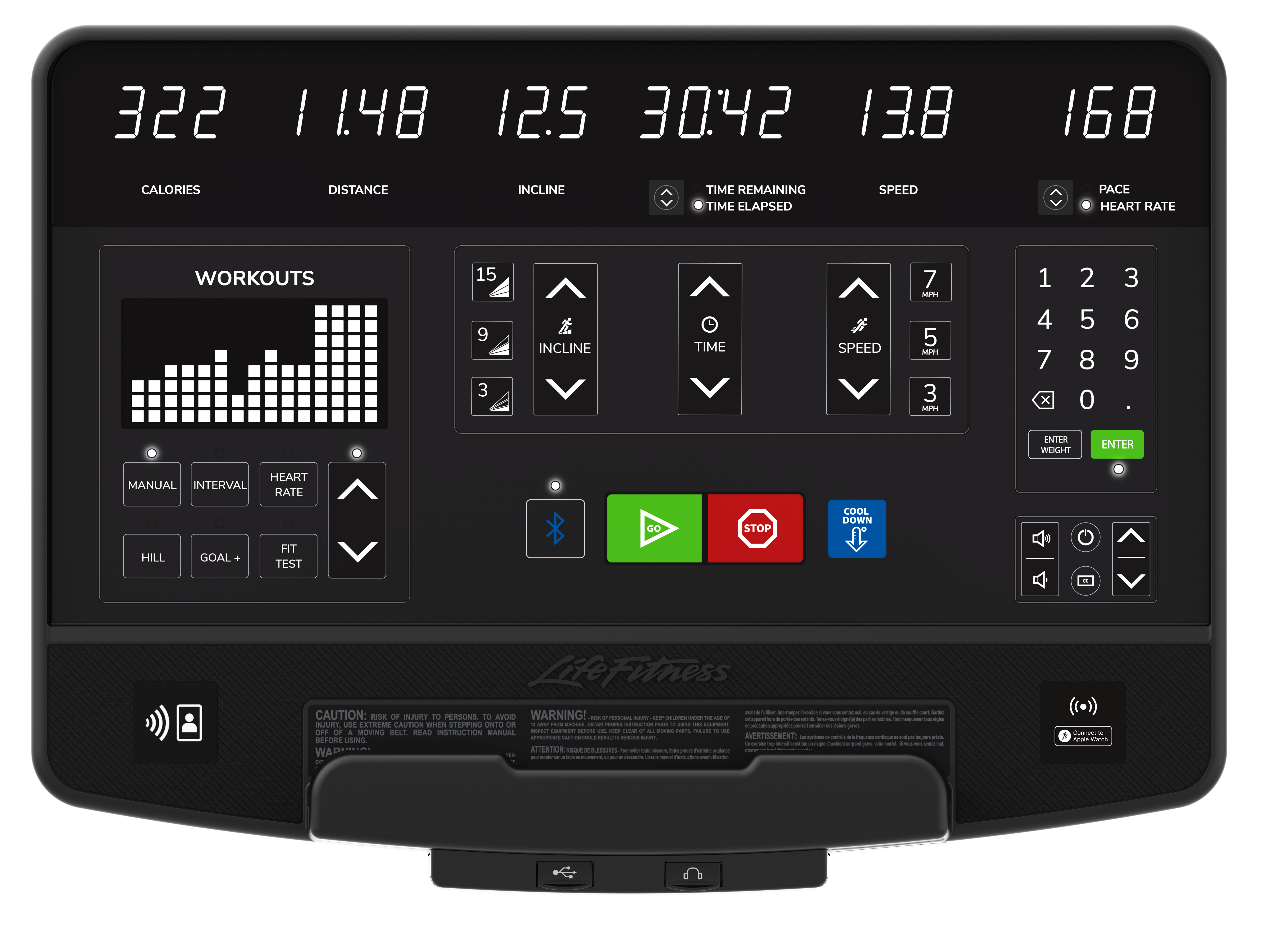 Life Fitness Club Series+ Treadmill with SL Console - Black | Commercial Gym Equipment for Home & Fitness Studios | Cardio Training & Running Workouts
