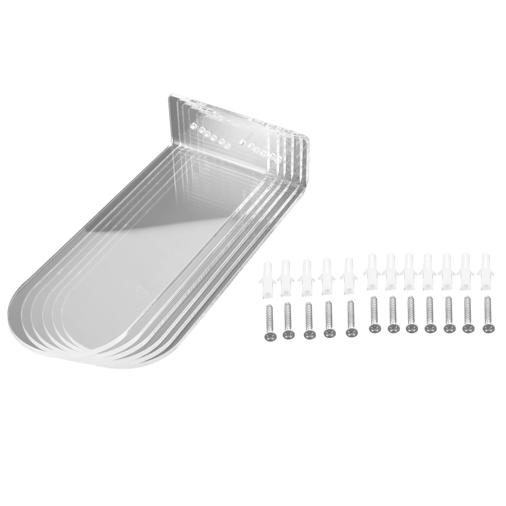 Tycncty 6 Pack Floating Shoe Shelves - Clear Acrylic Wall Mounted Sneaker Display Rack for Shoe Collection & Organization | Perfect for Bedroom, Closet & Sneakerhead Display