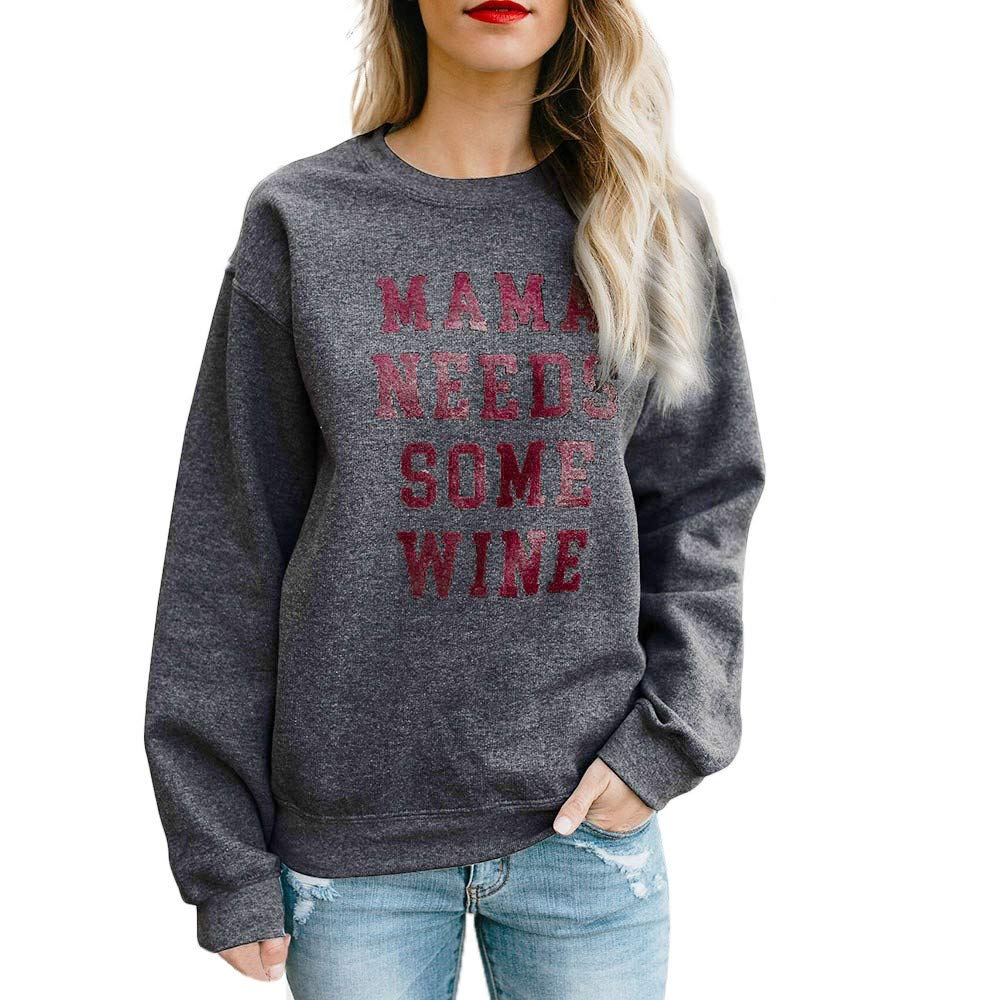 Forthery Women's Casual Letter Print Long Sleeve Pullover Sweatshirt | Cozy Fall & Winter Tops for Everyday Wear